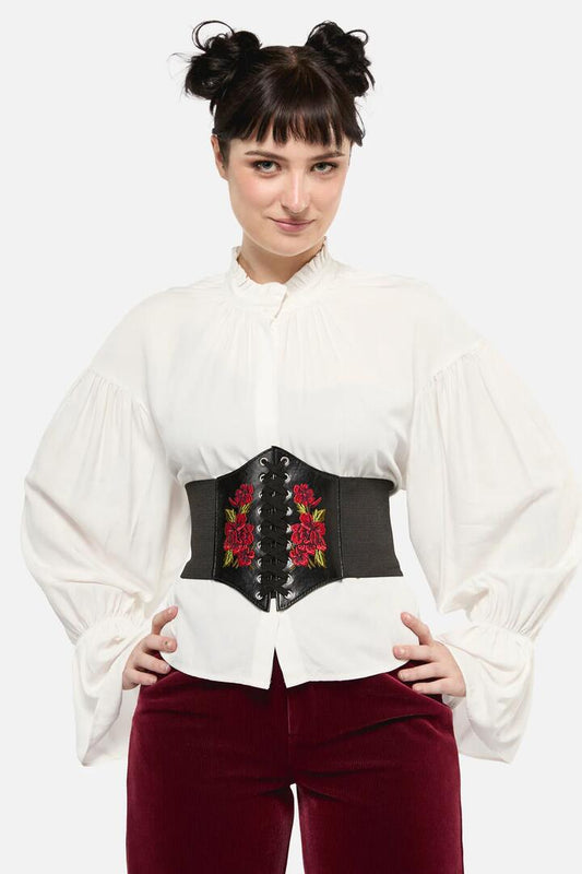 Image of Accessories. Productname: Roses Corset Belt in Black colour by brand - Dangerfield