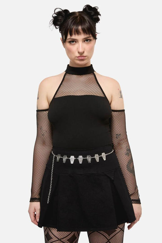 Image of Accessories. Productname: Coffin Chain Belt in Silver colour by brand - Dangerfield