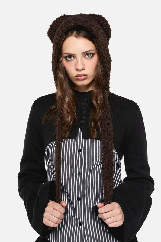 Image of Hats. Productname: Snuggly Ears Hat in Chocolate colour by brand - Dangerfield