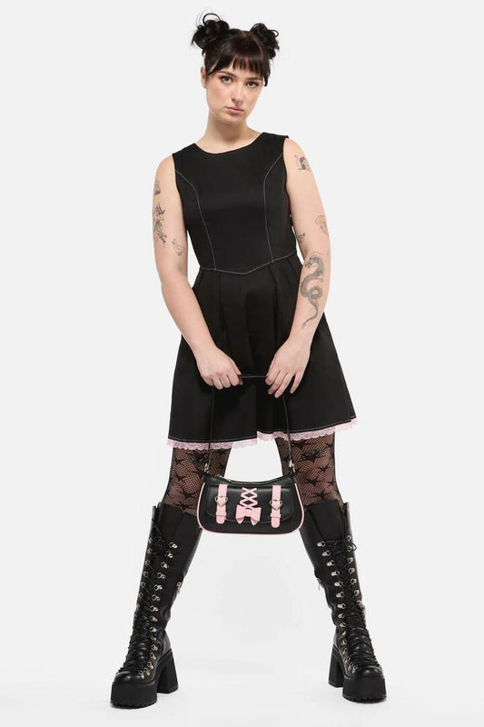 Image of Bags. Productname: Leather Look Lolita Handbag in Black colour by brand - Black Friday