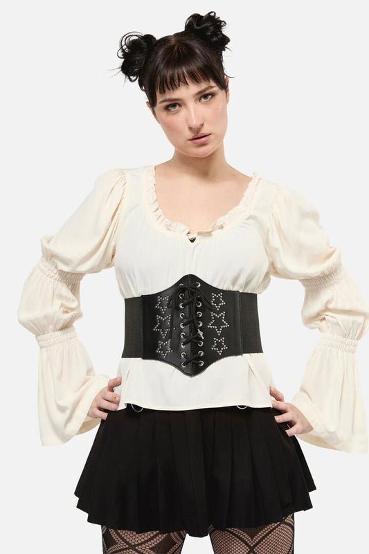Image of Accessories. Productname: Star Stud Corset Belt in Black colour by brand - Black Friday