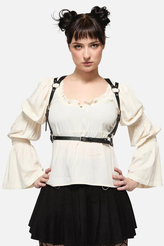 Image of Jewelry. Productname: Large Ring Simple Harness in Black colour by brand - Black Friday