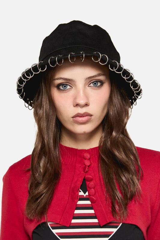 Image of Hats. Productname: Eyelet Bucket Hat in Black colour by brand - Black Friday