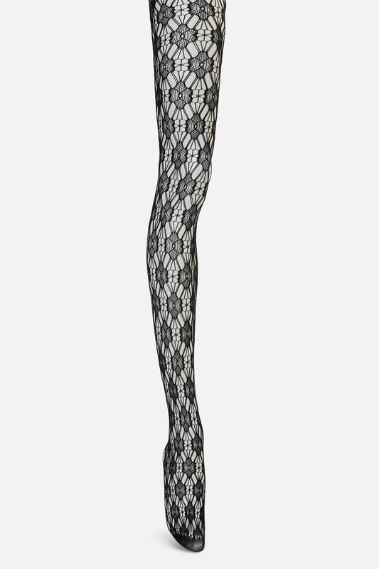 Image of Lingerie. Productname: Black Cut Out Daisy Tights in Black colour by brand - Black Friday