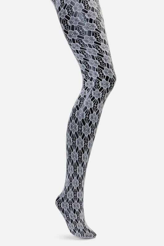 Image of Lingerie. Productname: White Cut Out Daisy Tights in White colour by brand - Black Friday