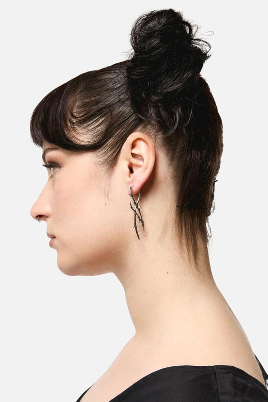 Image of Earrings. Productname: Thorny Earrings in Silver colour by brand - Black Friday