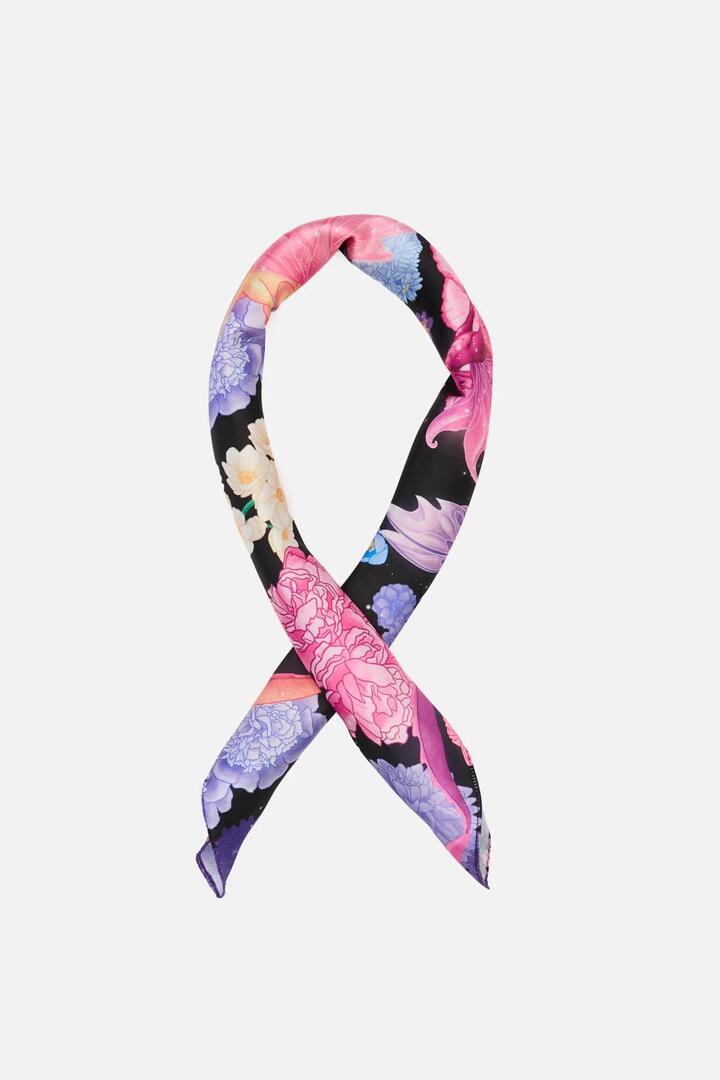 Image of Accessories. Productname: Dragons Grove Satin Scarf in Multi colour by brand - Black Friday