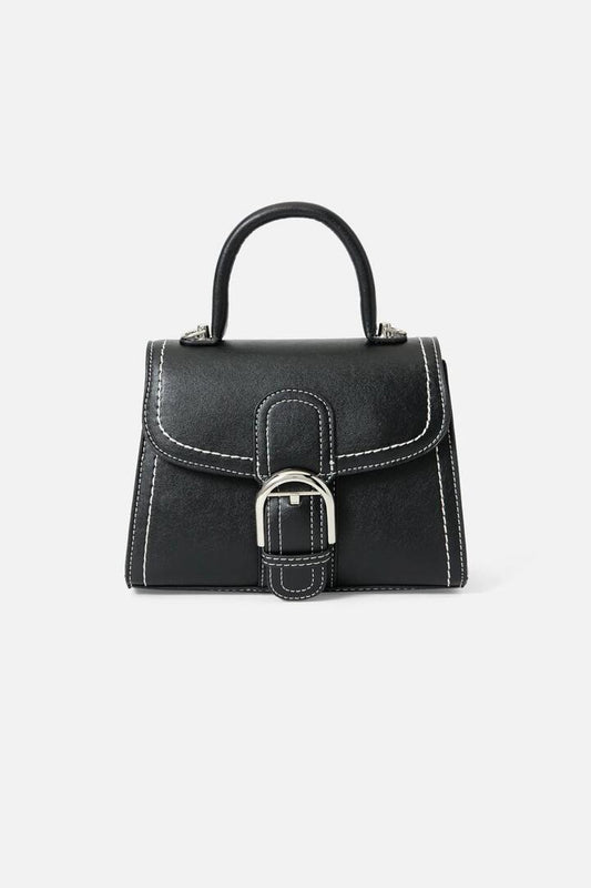 Image of Bags. Productname: Black Buckle Handbag in Black colour by brand - Princess Highway