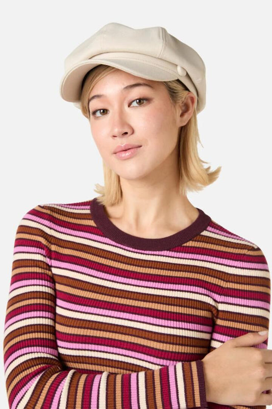 Image of Hats. Productname: Cream Button Peak Hat in Cream colour by brand - Princess Highway