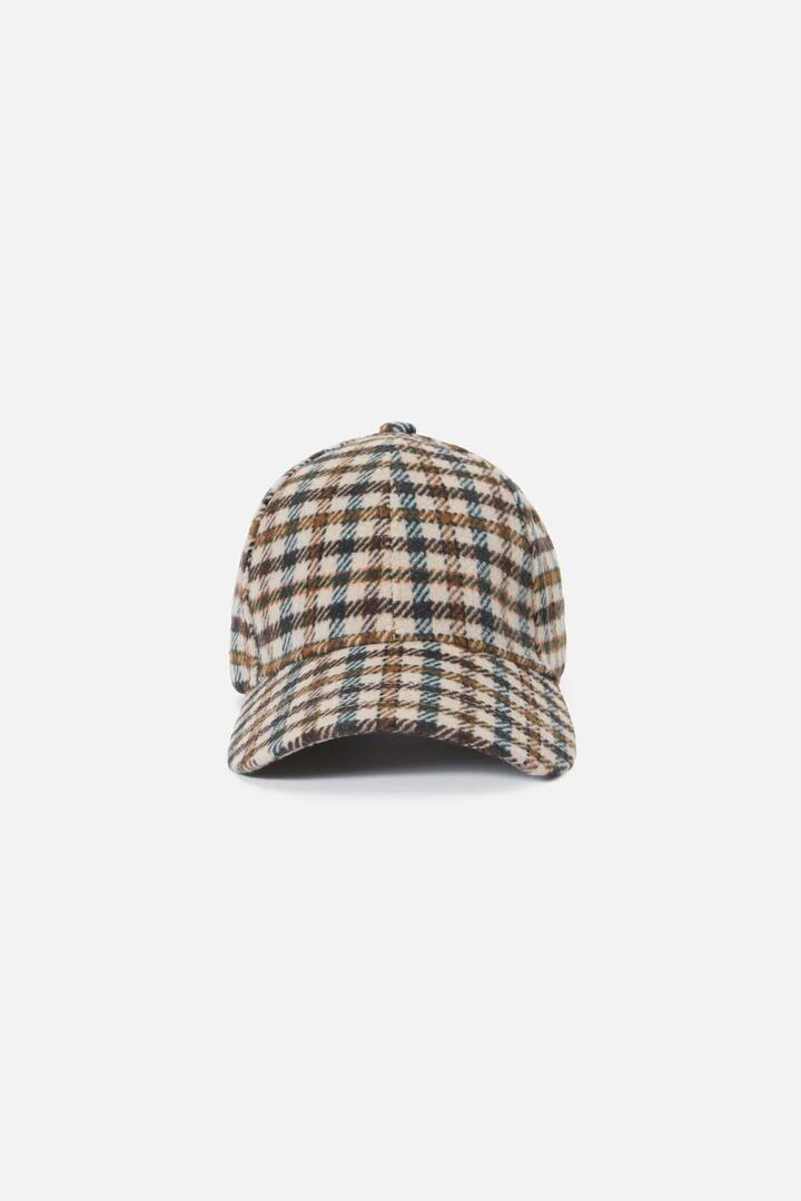 Image of Hats. Productname: Check Cap in Chocolate colour by brand - Princess Highway