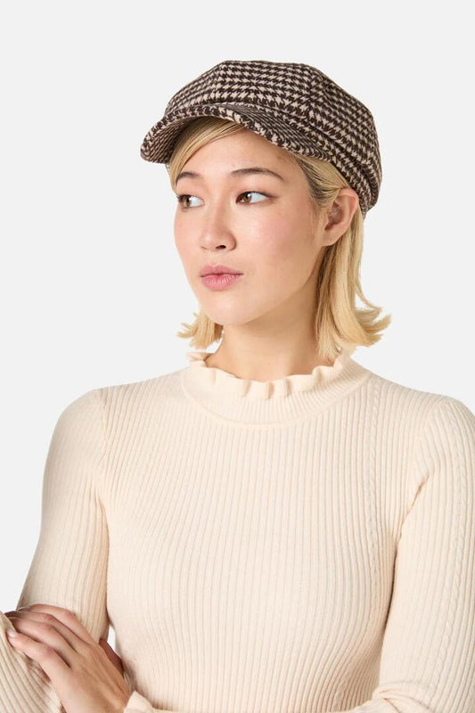 Image of Hats. Productname: Dogstooth Peak Cap in Chocolate colour by brand - Princess Highway