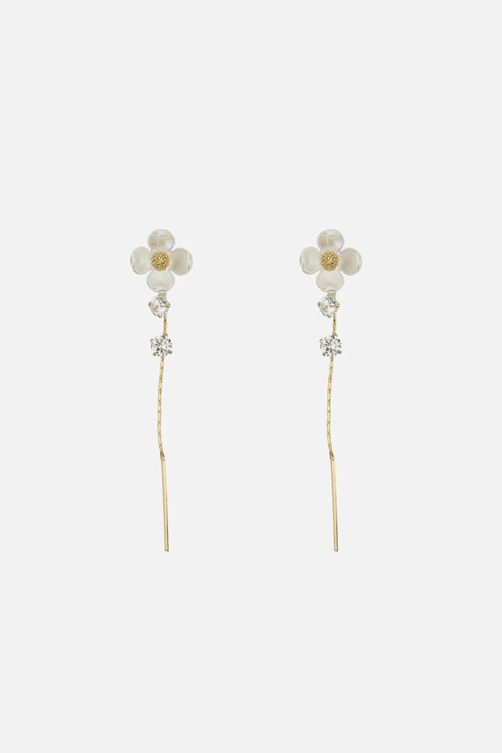 Image of Earrings. Productname: Daisy Gem Drop Earrings in Pink colour by brand - Princess Highway