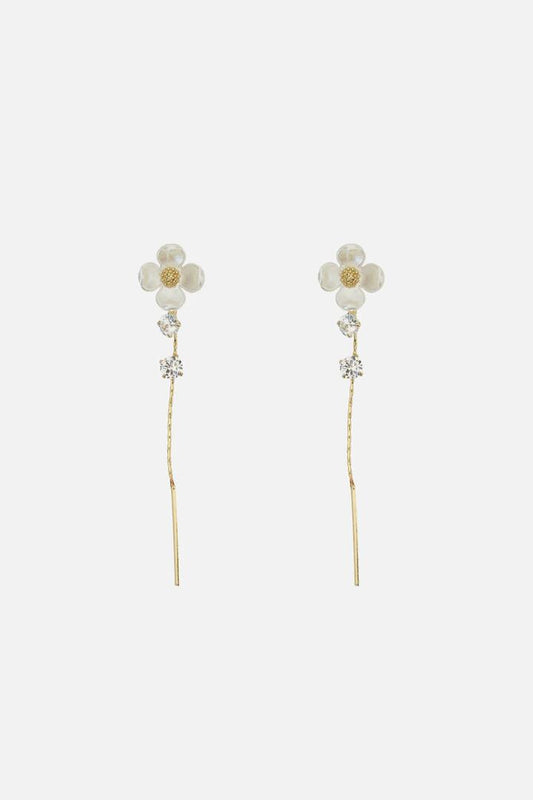 Image of Earrings. Productname: Daisy Gem Drop Earrings in Pink colour by brand - Princess Highway