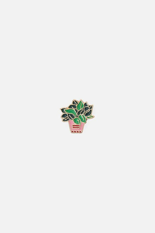 Image of Jewelry. Productname: Leafy Pot Plant Pin in Multi colour by brand - Princess Highway