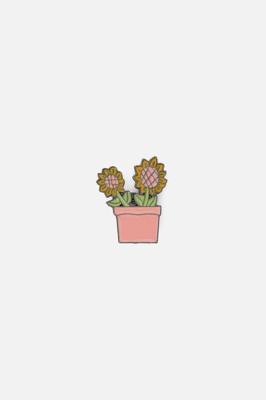 Image of Jewelry. Productname: Sunflower Pot Plant Pin in Multi colour by brand - Princess Highway