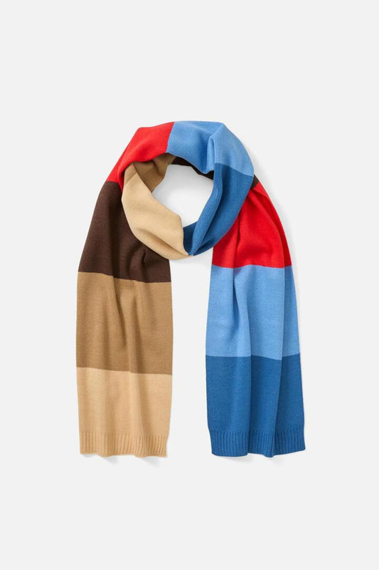 Image of Accessories. Productname: Blue Striped Knit Scarf in Blue colour by brand - Princess Highway