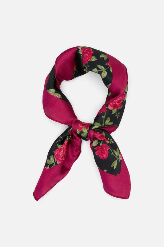 Image of Accessories. Productname: Roses Satin Scarf in Black colour by brand - Princess Highway