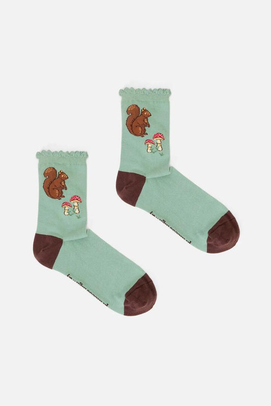 Image of Socks. Productname: Squirrel Socks in Mint colour by brand - Princess Highway