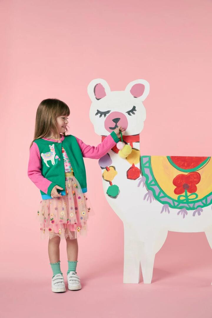 Image of Cardigans. Product name - Llama Kids Cardigan in Multi colour by brand - Princess Highway Kids