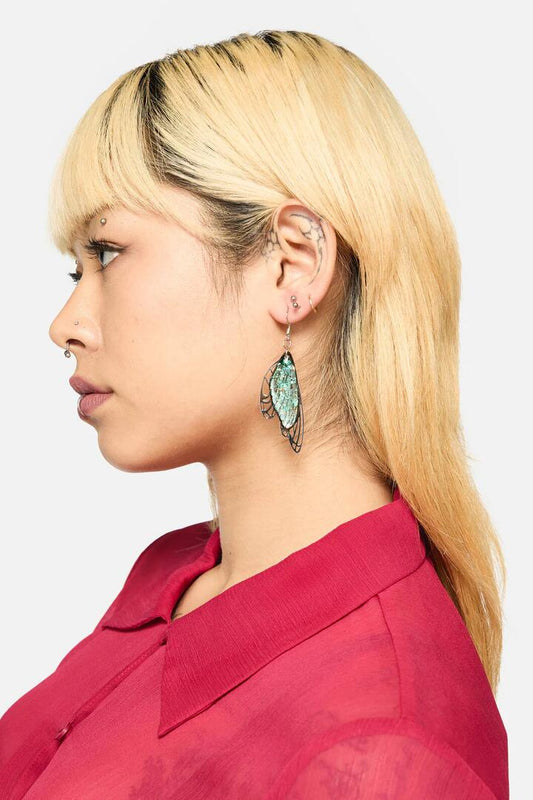 Image of Earrings. Productname: Wing Earrings in Silver colour by brand - Dangerfield