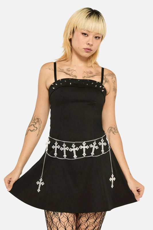 Image of Accessories. Productname: Extreme Cross Waist Chain in Silver colour by brand - Black Friday