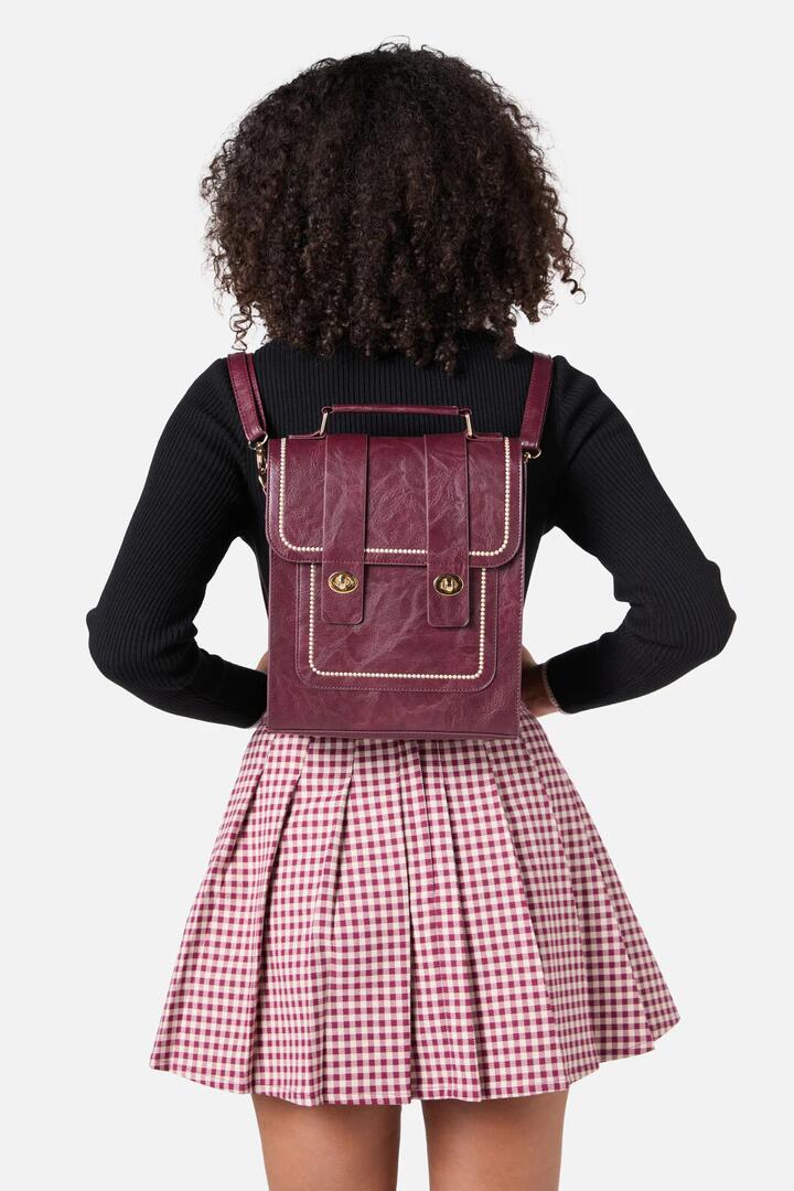 Image of Bags. Productname: Burgundy Two Way Satchel in Burgundy colour by brand - Princess Highway