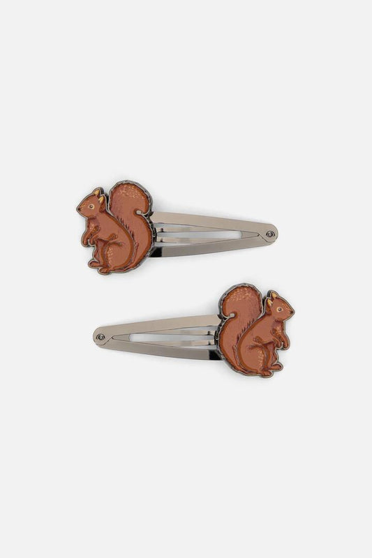 Image of Hair Accessories. Productname: Squirrel Hair Clips in Chocolate colour by brand - Princess Highway