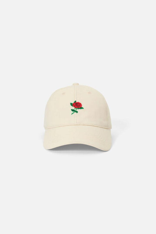 Image of Hats. Productname: Cream Rose Embroidered Cap in Cream colour by brand - Princess Highway