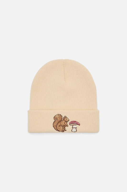 Image of Hats. Productname: Squirrel Beanie in Cream colour by brand - Princess Highway