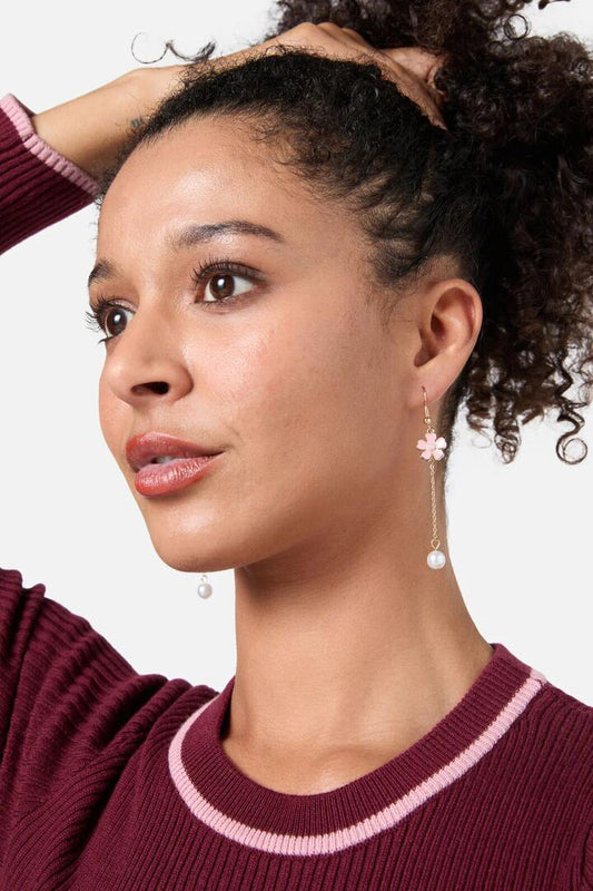 Image of Earrings. Productname: Blossom & Pearl Earrings in Gold colour by brand - Princess Highway