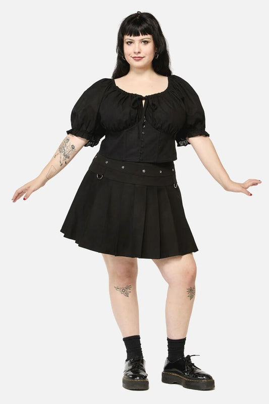 Image of a model wearing Tops. Productname: Curve Tilly Top in Black colour by brand - Black Friday