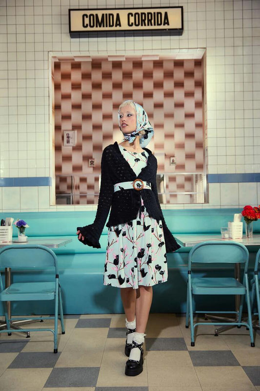 Image of Accessories. Productname: Forgotten City Tie Cardigan in White colour by brand - Dangerfield