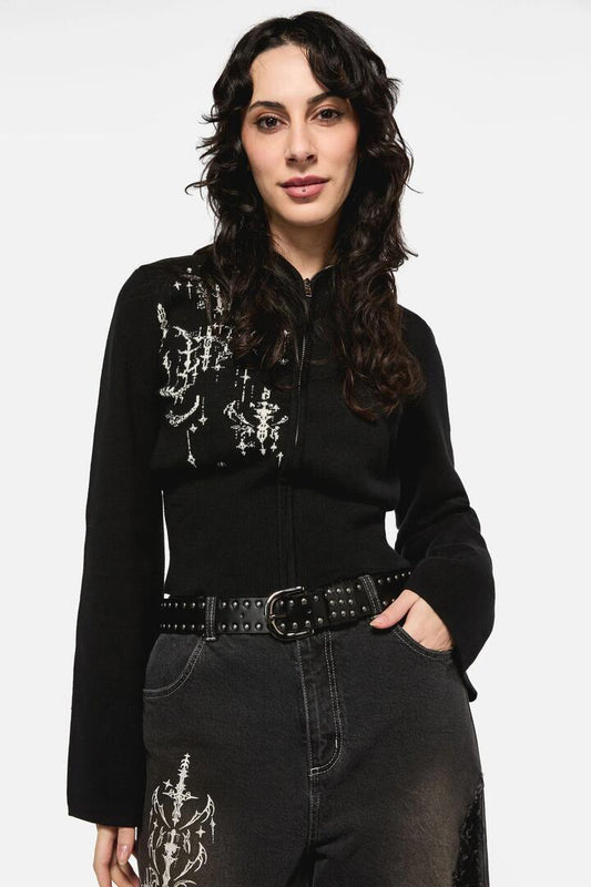 Image of Accessories. Productname: Round Stud Belt in Black colour by brand - Dangerfield