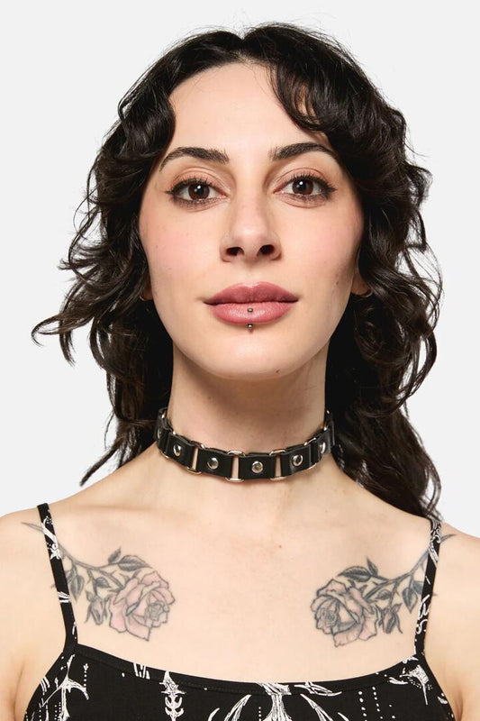 Image of Jewelry. Productname: Chain Link Choker in Black colour by brand - Dangerfield