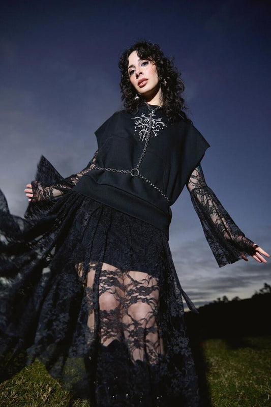 Image of Lingerie. Productname: Chained Harness in Silver colour by brand - Black Friday