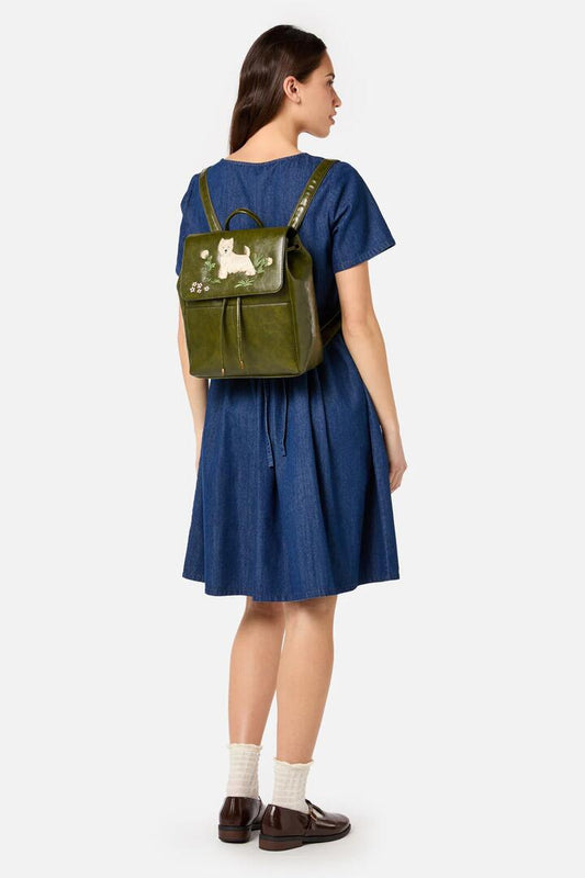 Image of Bags. Productname: Terrier Dog Backpack in Forest colour by brand - Princess Highway