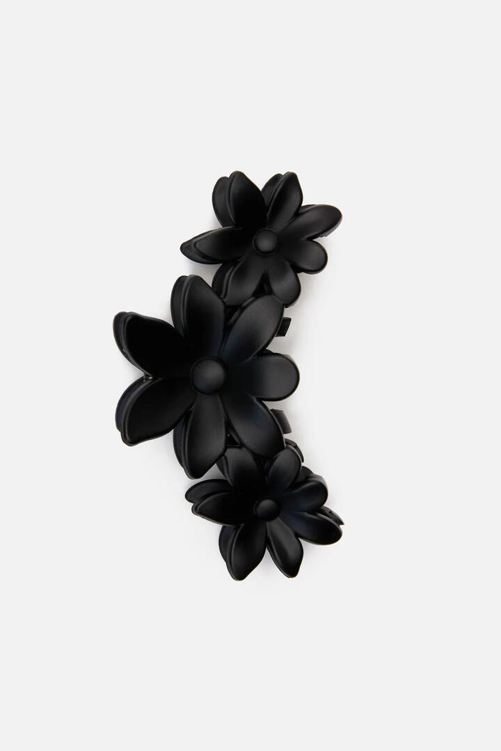 Image of Hair Accessories. Productname: Black Daisy Claw Clip in Black colour by brand - Princess Highway