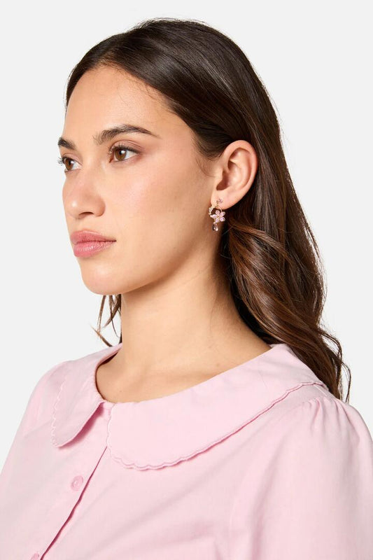Image of Earrings. Productname: Pretty Daisy Earrings in Pink colour by brand - Princess Highway
