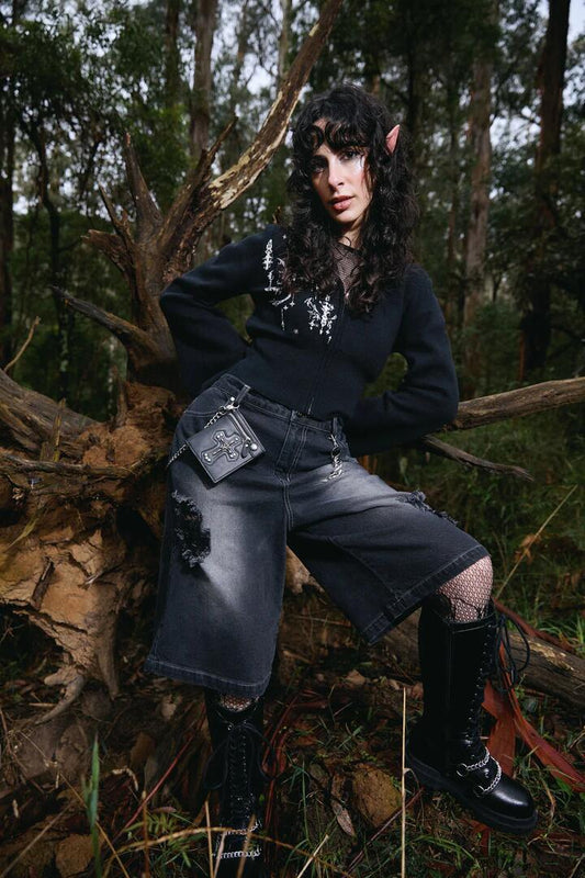 Image of Bags. Productname: Cross Skull Wallet in Black colour by brand - Black Friday