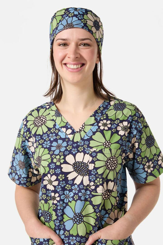 Image of Hats. Productname: Marigold Scrub Hat in Blue colour by brand - Scrubs With Love