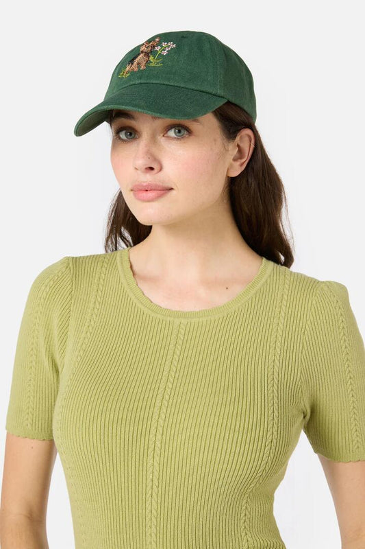 Image of Hats. Productname: Dog Embroidery Cap in Olive colour by brand - Princess Highway