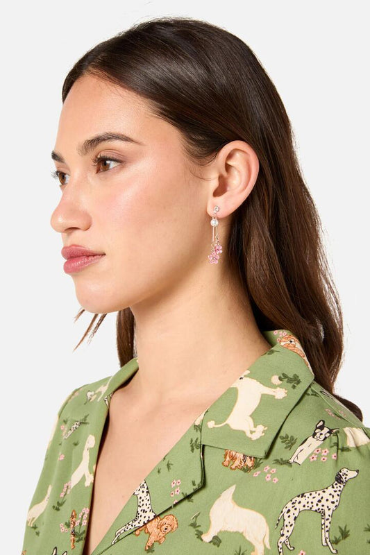 Image of Earrings. Productname: Blossom Drop Earrings in Pink colour by brand - Princess Highway