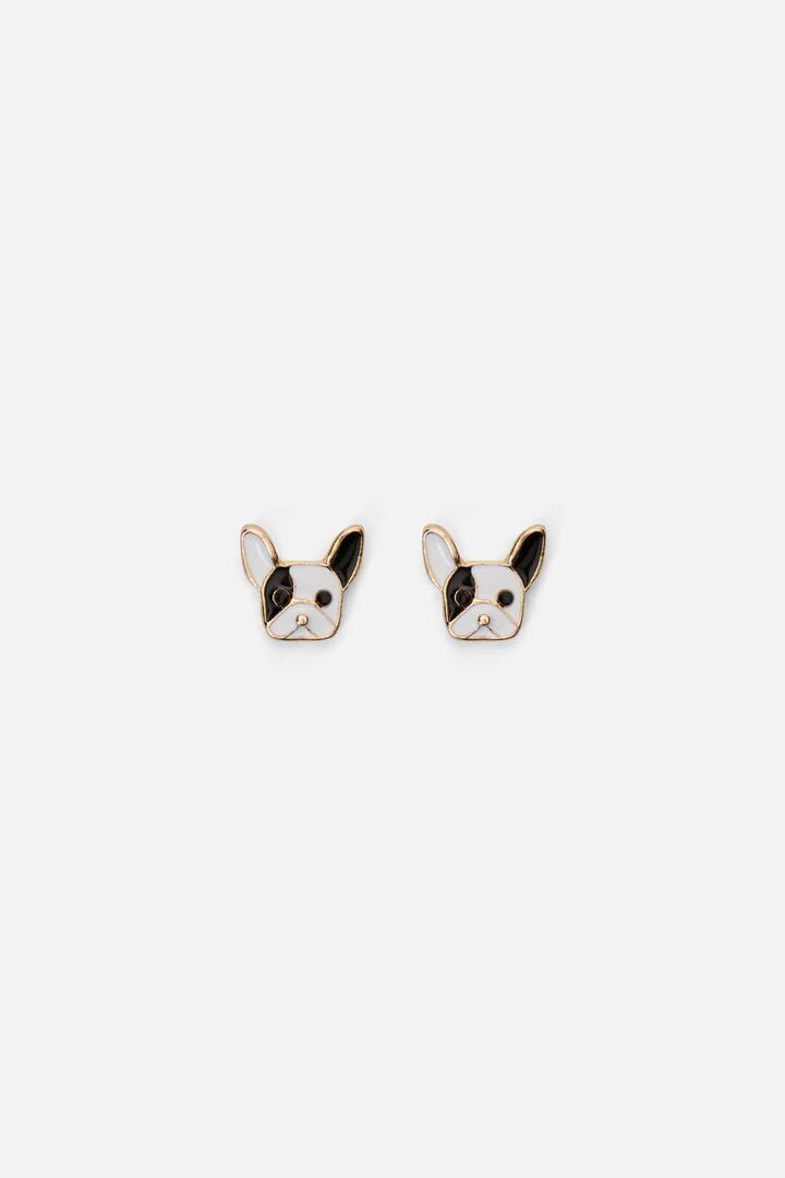 Image of Jewelry. Productname: Boston Terrier Studs in Black/White colour by brand - Princess Highway