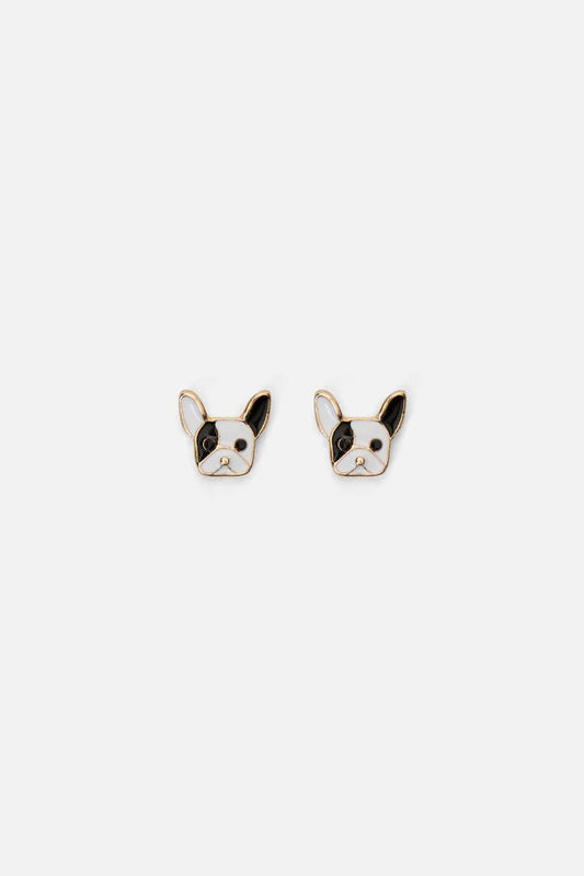 Image of Jewelry. Productname: Boston Terrier Studs in Black/White colour by brand - Princess Highway