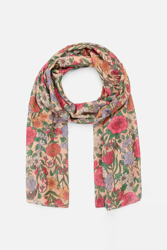 Image of Accessories. Productname: Floral Fields Scarf in Cream colour by brand - Princess Highway