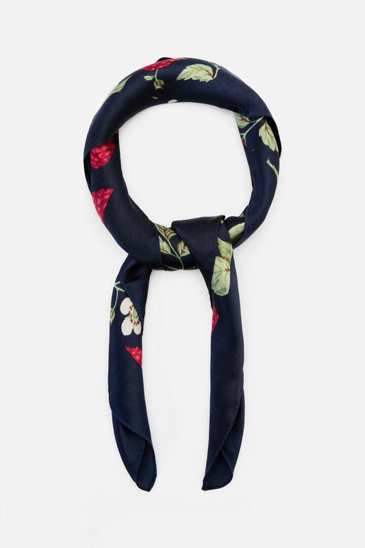 Image of Accessories. Productname: Raspberry Satin Scarf in Navy colour by brand - Princess Highway