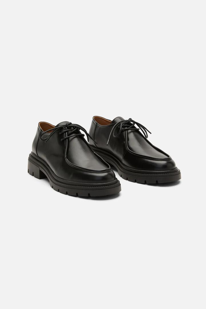Image of Footwear. Productname: Black Lace Up Brogue in Black colour by brand - Princess Highway