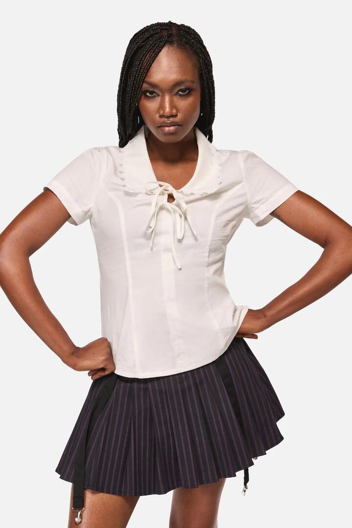 Image of Accessories. Productname: Reborn Tie Up Blouse in Cream colour by brand - Black Friday