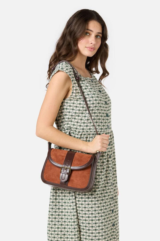 Image of Bags. Productname: Suede Look Vintage Bag in Chocolate colour by brand - Princess Highway