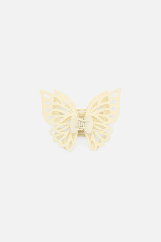 Image of Hair Accessories. Productname: Cream Butterfly Claw Clip in Cream colour by brand - Princess Highway